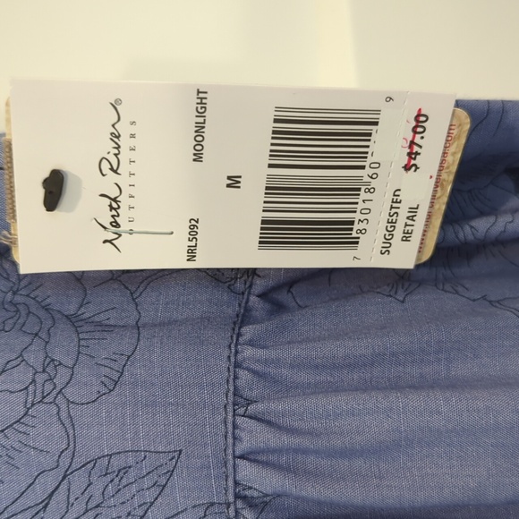 North River Blue Sleeveless Top M nwt - Picture 4 of 10